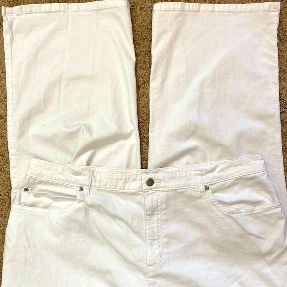Eileen Fisher Organic Cotton White Denim Jeans - Picture 2 of 7
